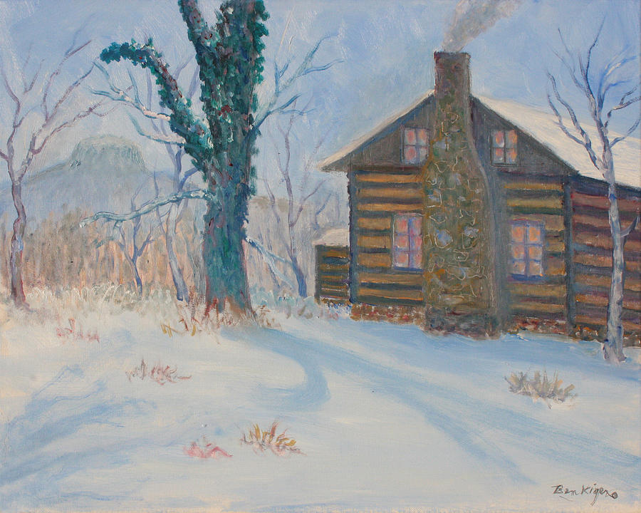 Pilot Mountain Lodge Painting by Ben Kiger