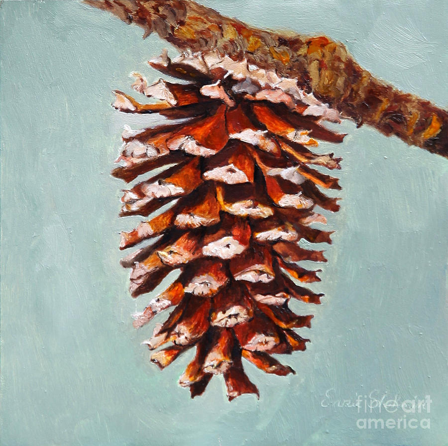 Pine Cone Painting by Portraits By NC