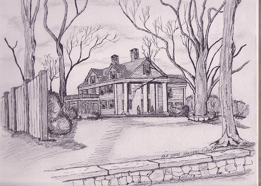 Pine Street Estate Drawing By Paul Meinerth Fine Art America