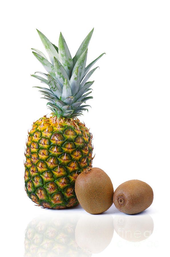 Juice Photograph - Pineapple and Kiwis by Carlos Caetano