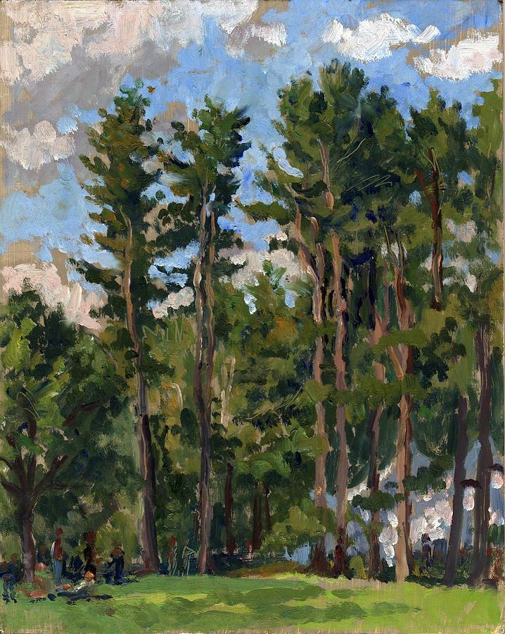 Pines at Tanglewood Painting by Thor Wickstrom