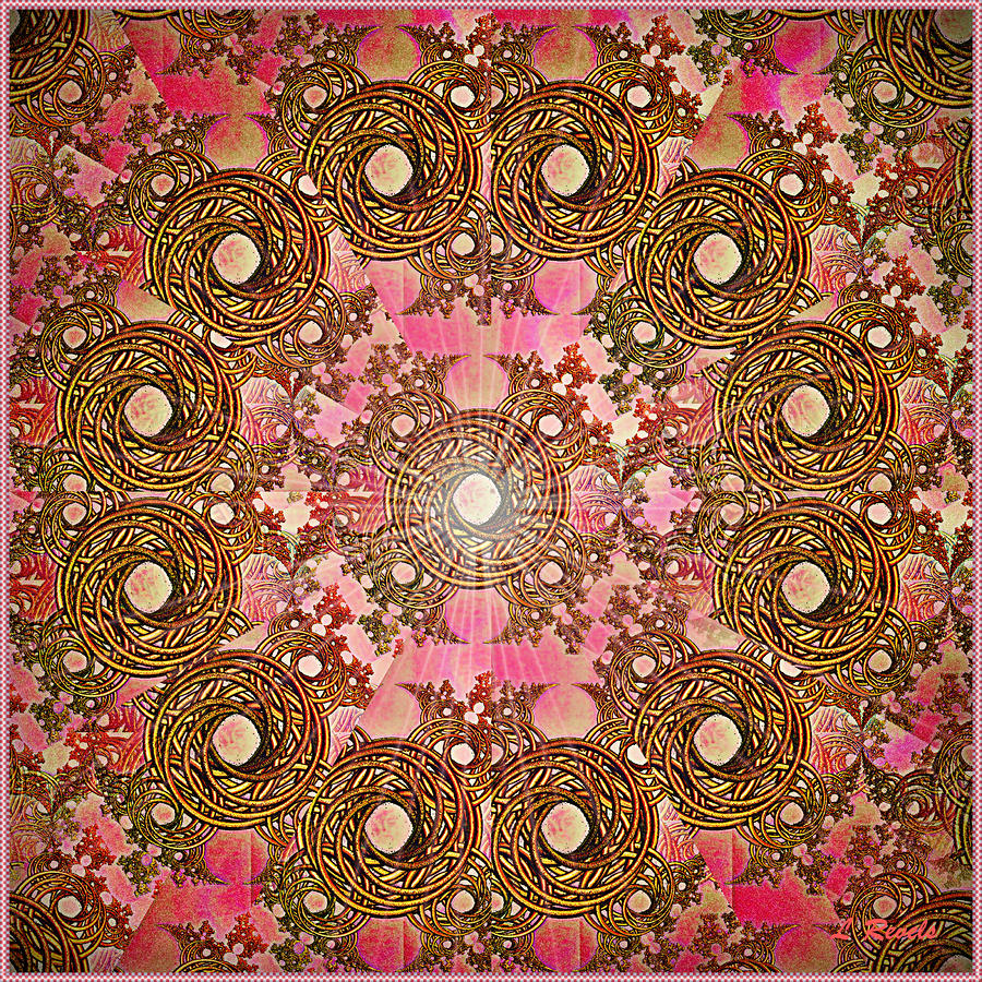 Pink and Gold Digital Art by Leslie Revels