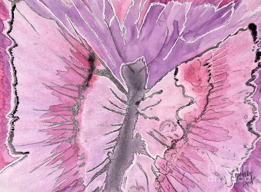 Butterfly Painting - Pink and Purple Butterfly by Windy Mountain