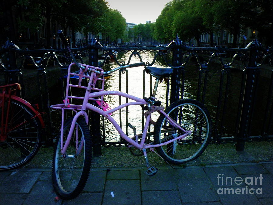 Pink Bike in Amsterdam Photograph by Lainie Wrightson