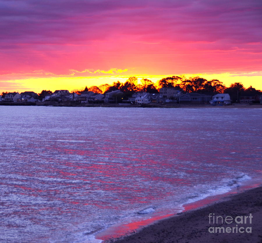 Pink Connecticut Sunset B Photograph by Cindy Lee Longhini