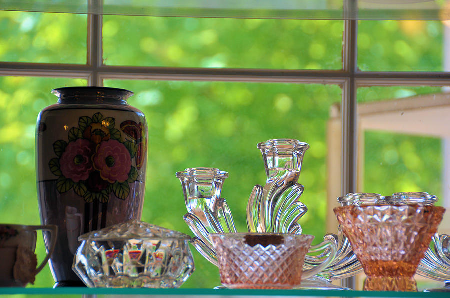 Pink Depression Glass Photograph by Jan Amiss Photography