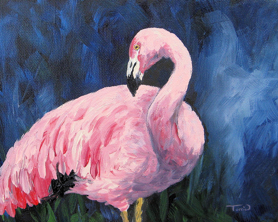 Pink Flamingo III Painting by Torrie Smiley