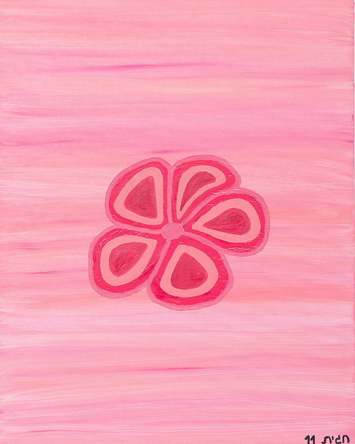 Pink flower Painting by Hagit Dayan
