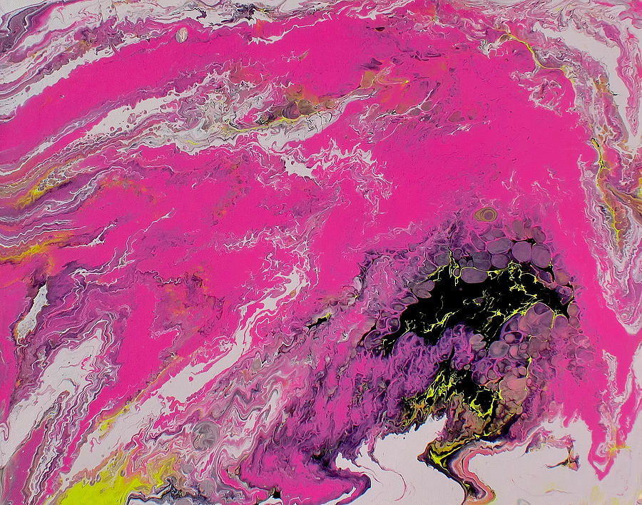 Pink Fuzz Painting by Karolina Olszewska