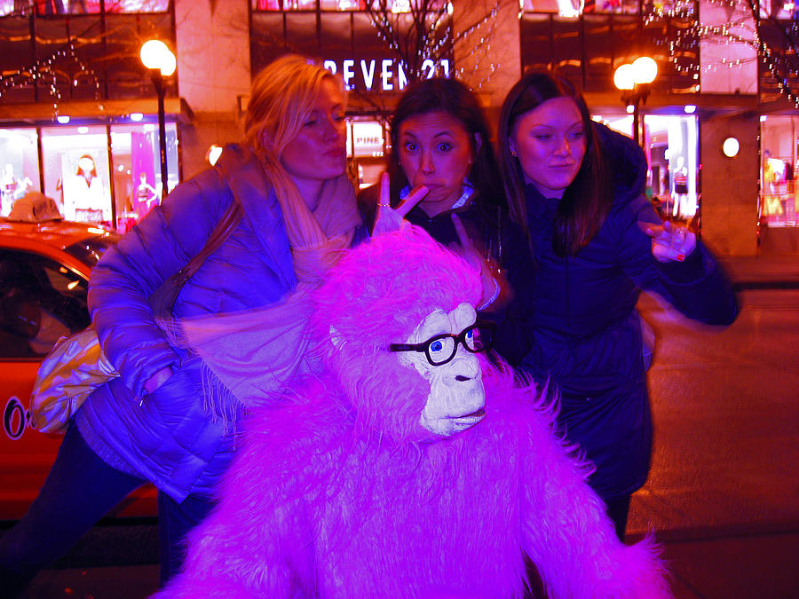 Pink Gorilla With His Ladies Photograph by Kym Backland