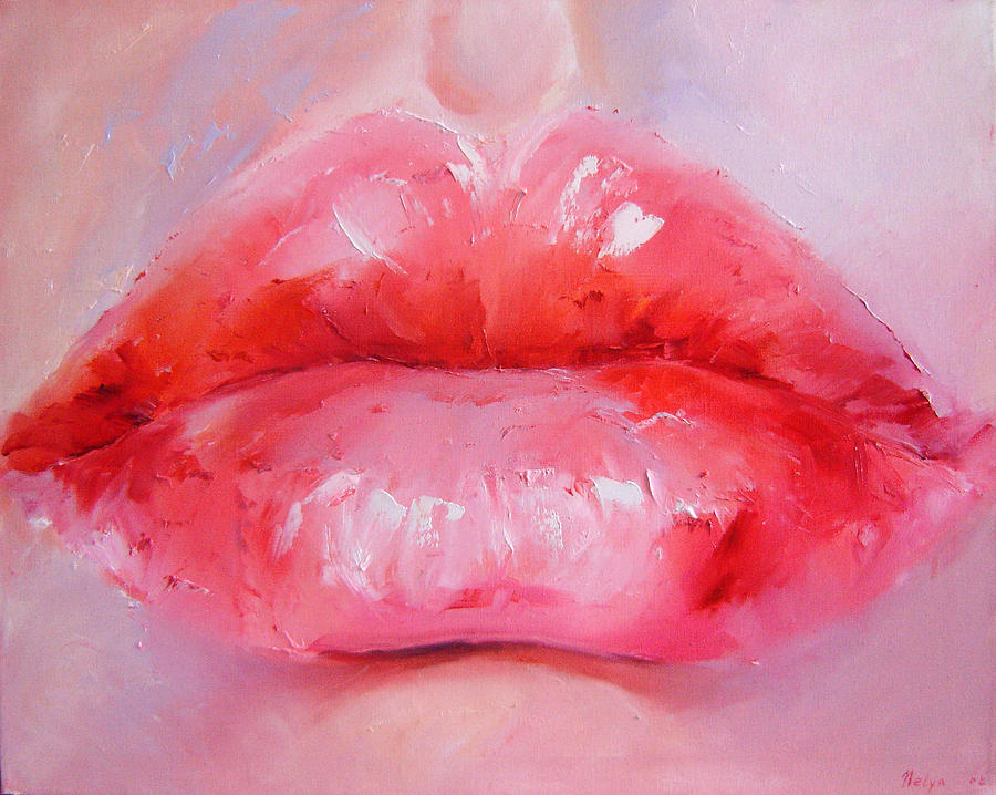 Abstract Painting - Pink Kiss by Nelya Shenklyarska