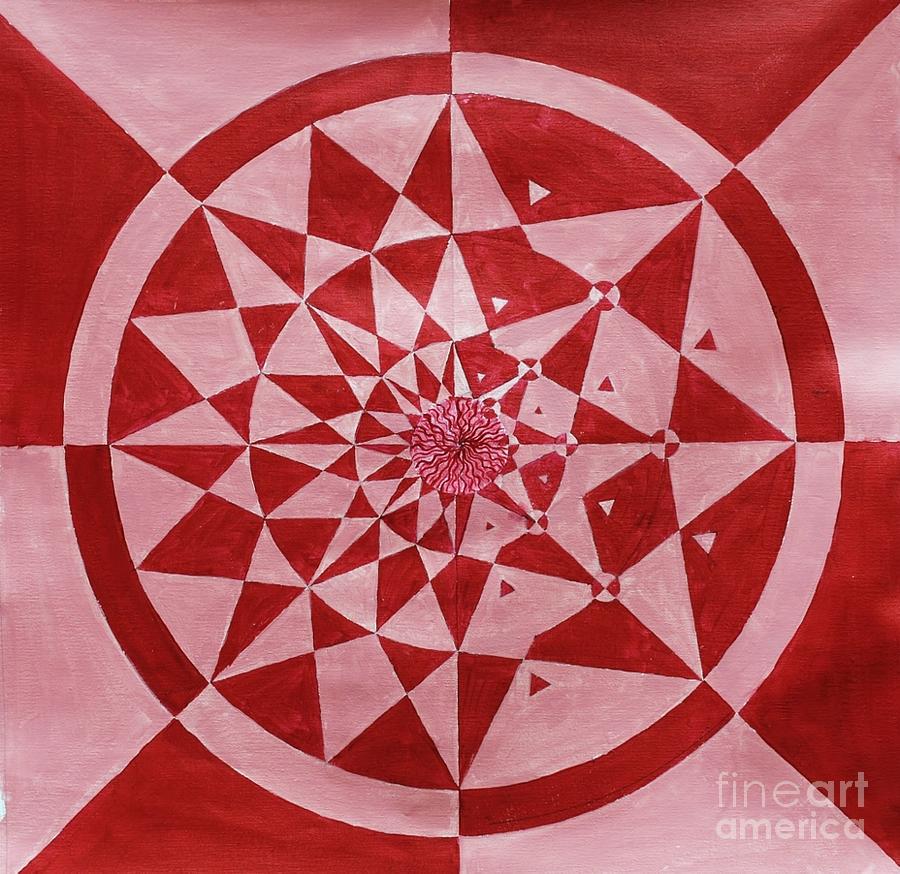 Pink Kundli Painting by Sumit Mehndiratta