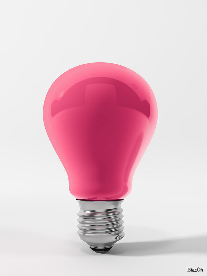 Portrait Digital Art - Pink Lamp by BaloOm Studios