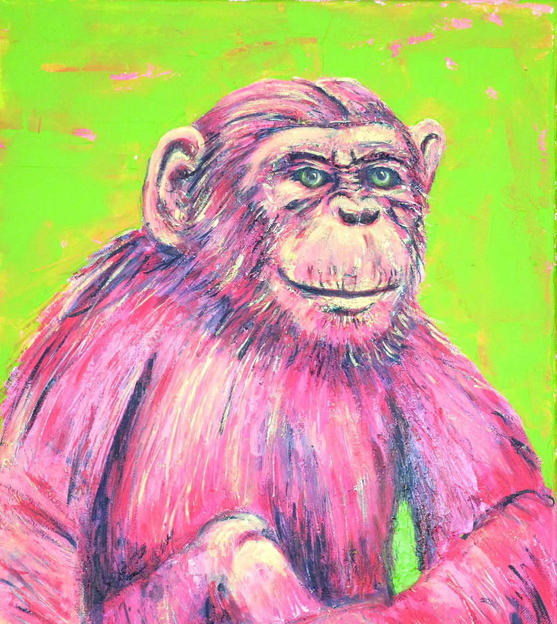 Pink Monkey Painting by Suzan  Sommers