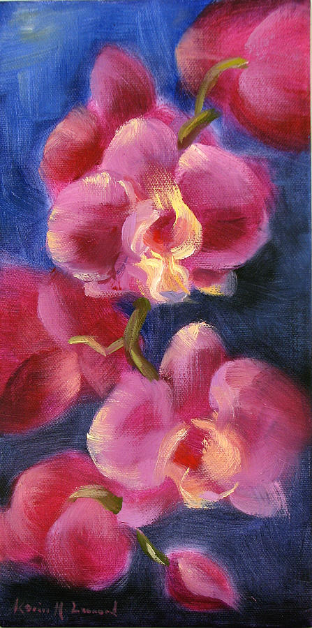 Orchid Painting - Pink Orchid by Karin  Leonard