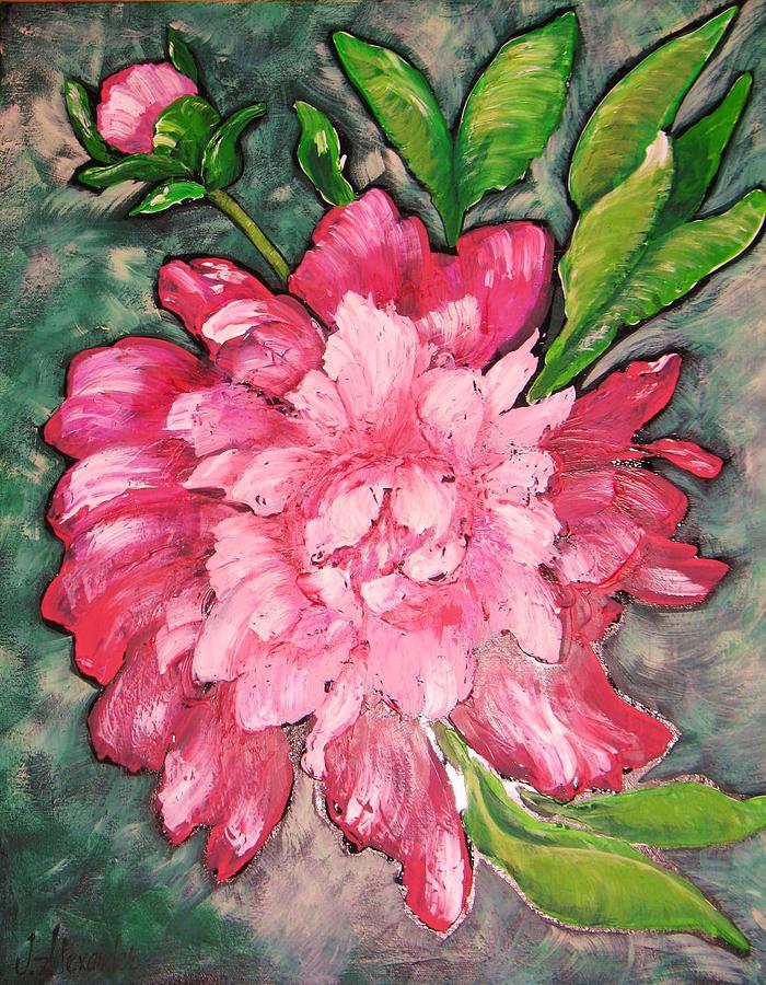 Pink Peony Painting by Jill Alexander - Fine Art America