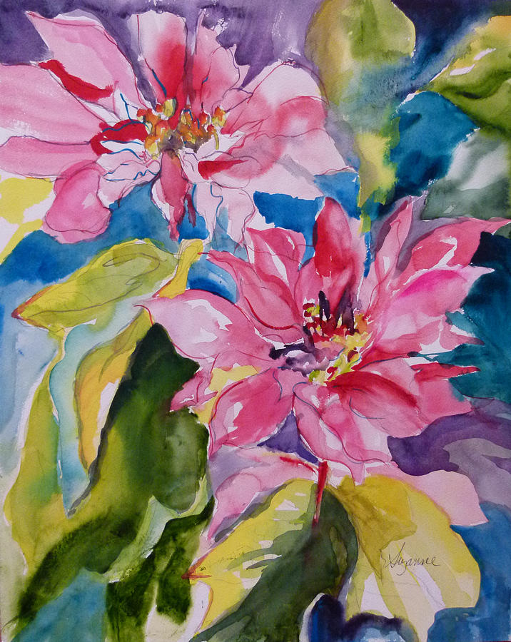 Pink Poinsettia Painting by Suzanne Willis - Fine Art America