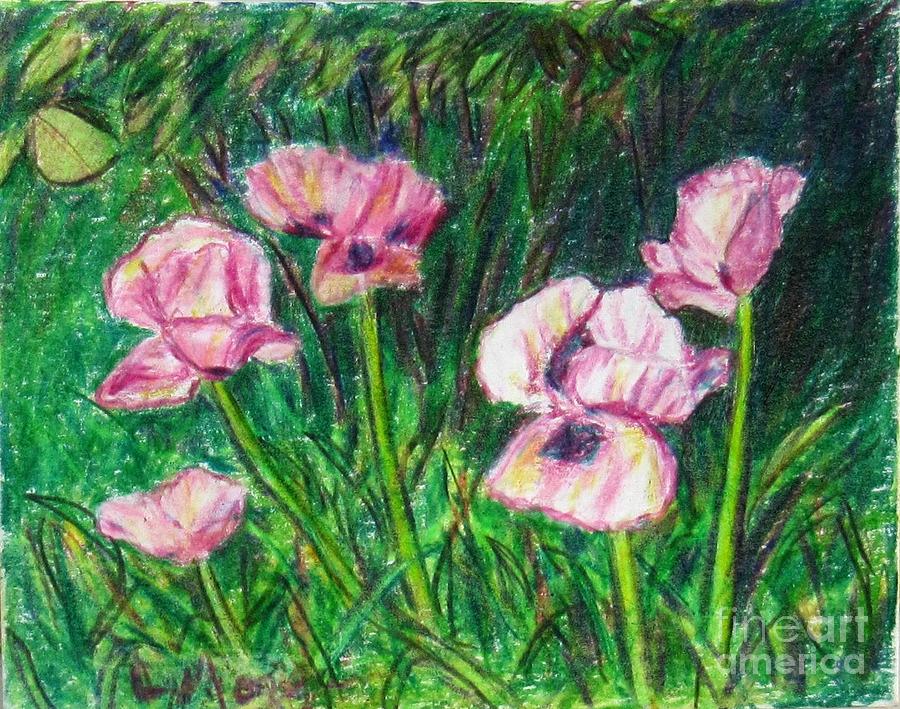 Pink Poppies Painting by Laurie Morgan