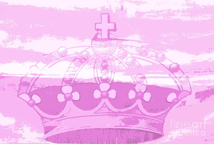 Pink Princess Crown Art Mixed Media by ArtyZen Kids - Fine Art America