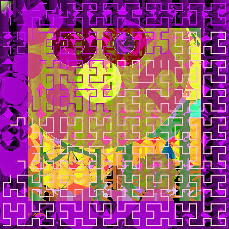 Pink Puzzle Maze Digital Art by Dee Flouton