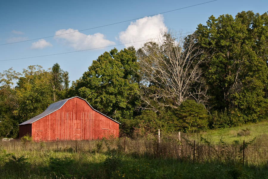 Pink Red Barn Photograph - Pink Red Barn Fine Art Print