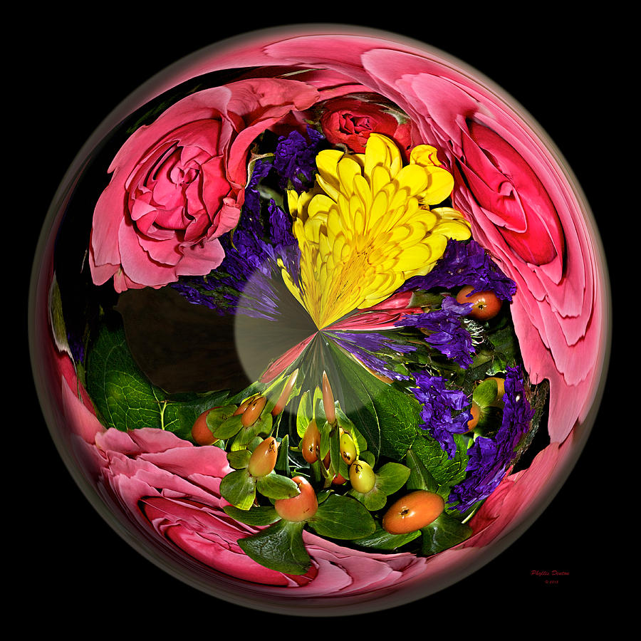 Pink Rose Globe Photograph by Phyllis Denton