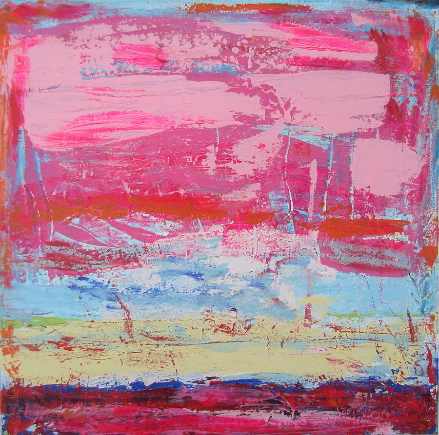 Pink Storm Painting by Francine Ethier