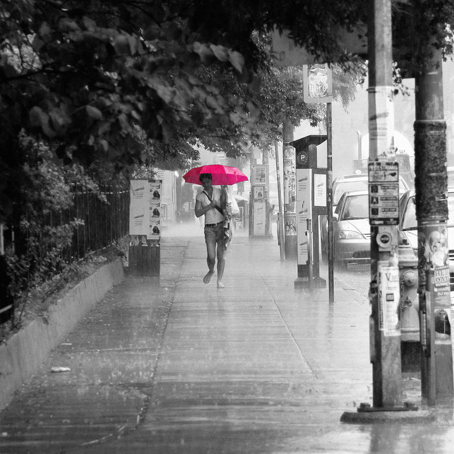 Pink Umbrella Photograph by Andrew Fare