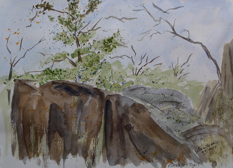 Pinnacle Trail - sketch Painting by Joel Deutsch