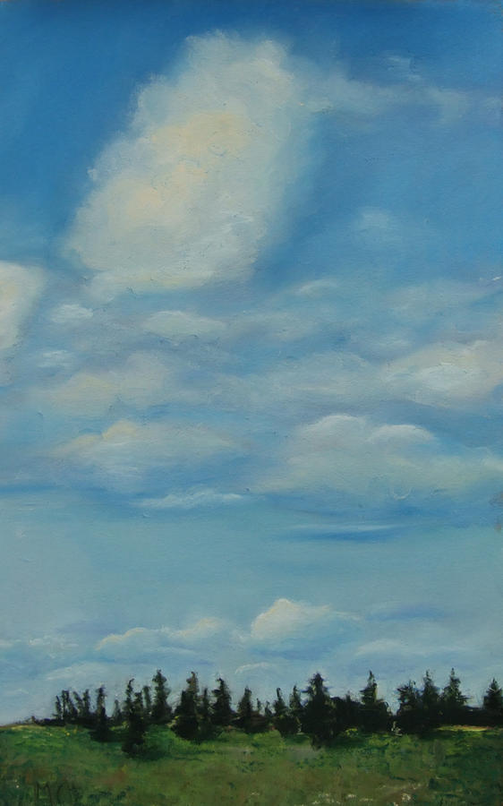 Pioneer Clouds  Painting by Marie-Claire Dole