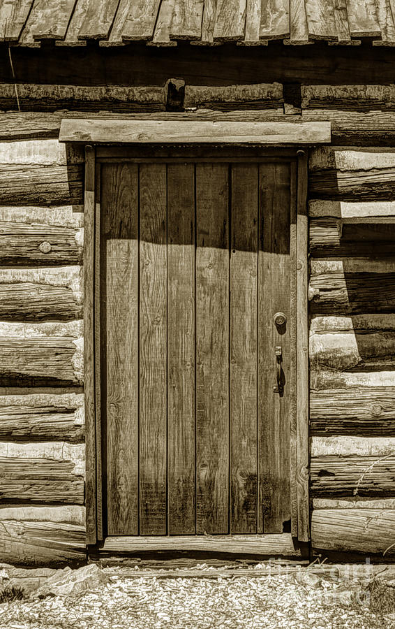 log cabin door