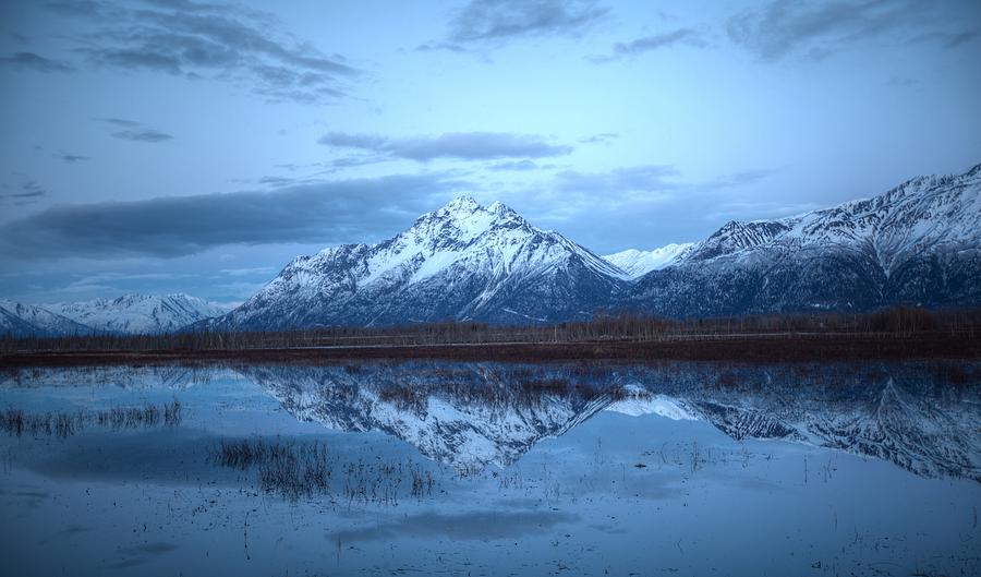 Pioneer Peak Reflections Photograph by Sam Amato