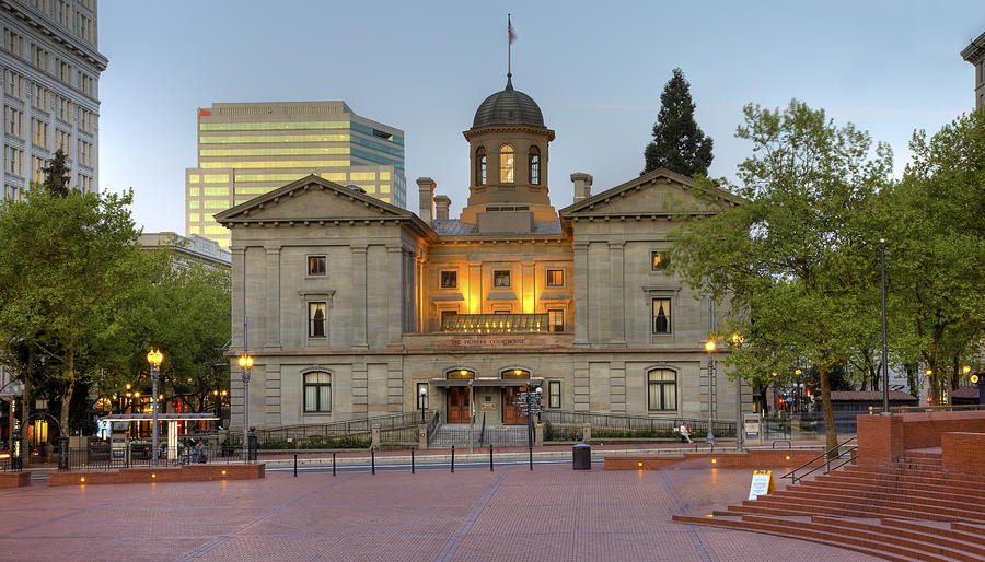 Pioneer Square Courthouse Portland Or. Photograph by Gino Rigucci