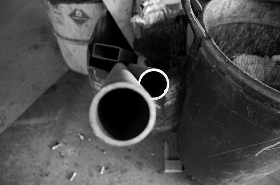 Black And White Photograph - Pipes  by Misty Achenbach
