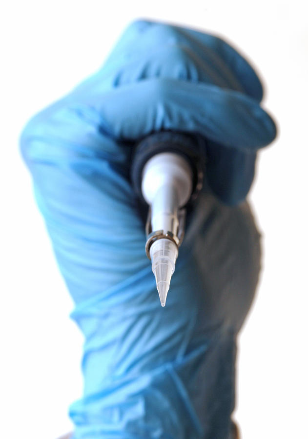 Glove Photograph - Pipette by Tim Vernon, Lth Nhs Trust