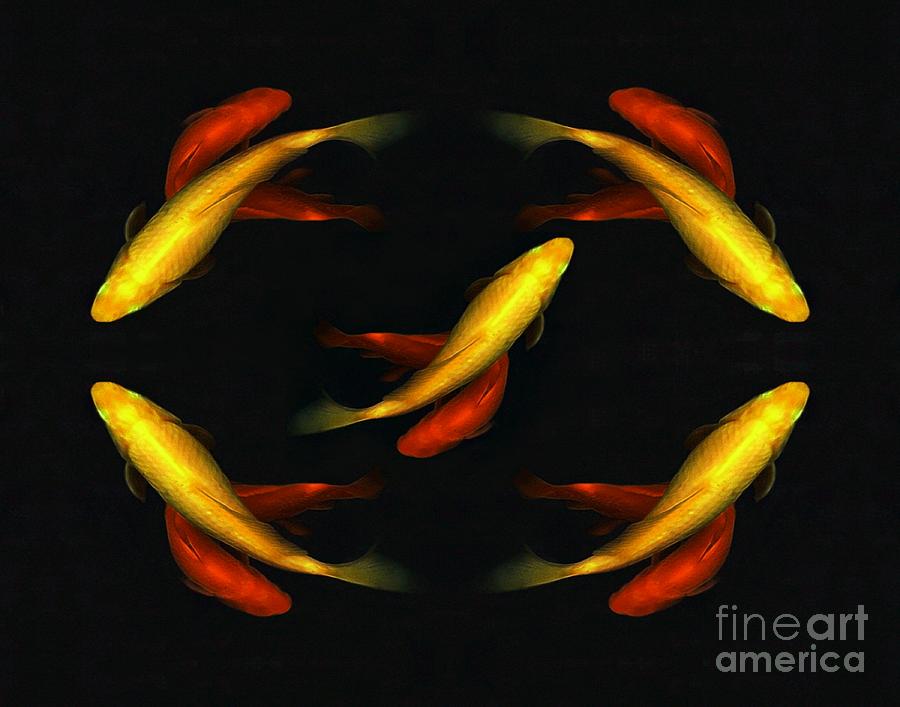 Pisces Times Five Digital Art by Dale   Ford