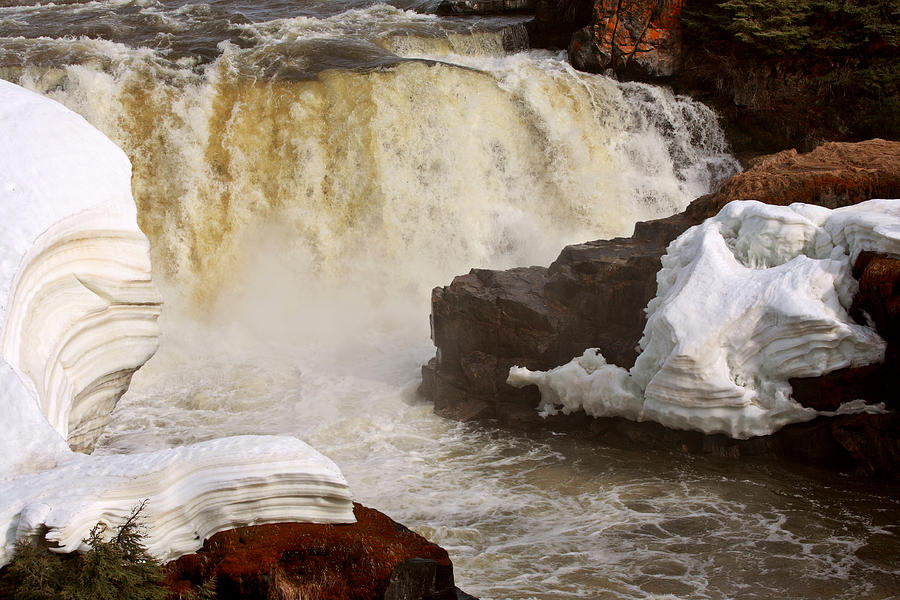 Pisew Falls in Northern Manitoba Digital Art by Mark Duffy
