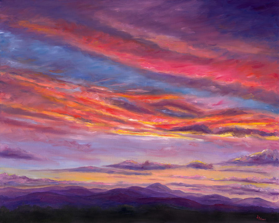 Sunset Painting - Pisgah Sunset by Jeff Pittman