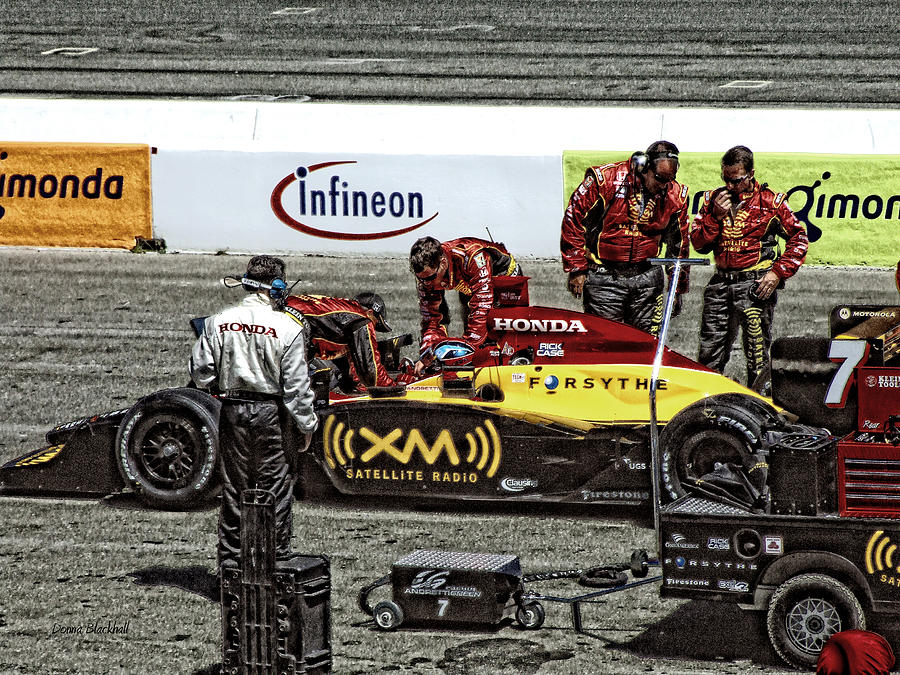 Sports Photograph - Pit Crew by Donna Blackhall