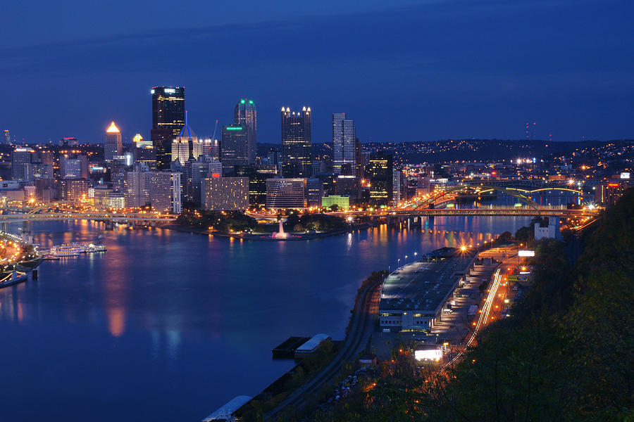 Pittsburgh In Blue Photograph