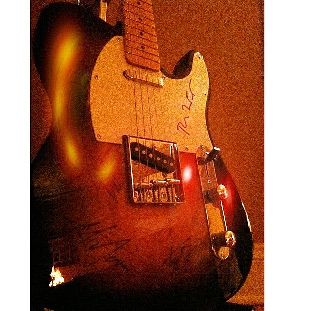 Music Photograph - #pixlromatic #edit ! My Uncles Guitar by Anthony Sclafani