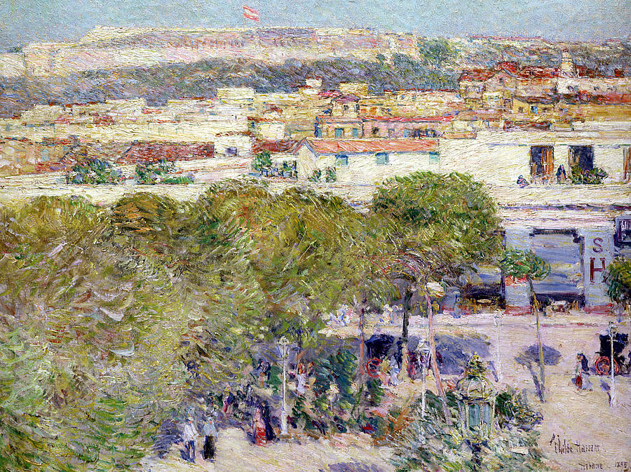 Childe Hassam Painting - Place Centrale and Fort Cabanas - Havana by Childe Hassam