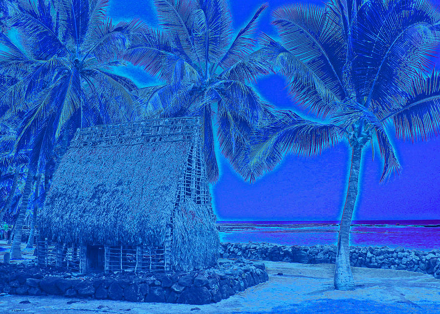Place of Refuge in Blue Digital Art by Kerri Ligatich