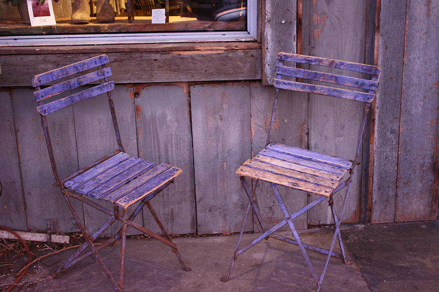 Chairs Photograph - Place to Chat by Jeannine Welfelt