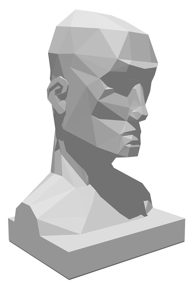 Planar Head 2 Sculpture by Robert Bissett