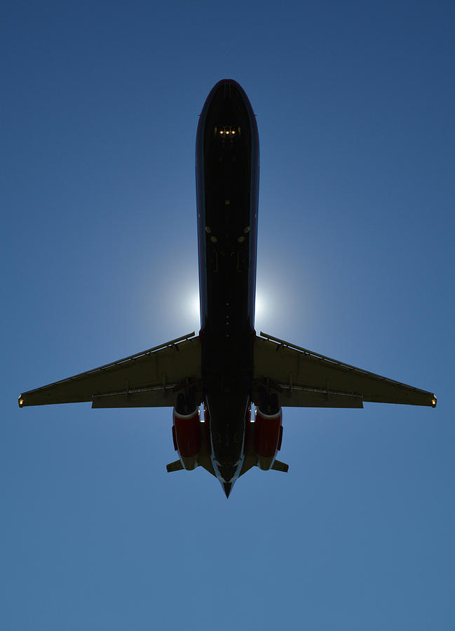 Plane Silhouette Eclipse Photograph by Billy Beck