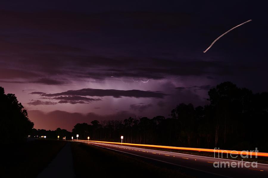 Planes Lightning and Automobiles Photograph by Lynda Dawson-Youngclaus