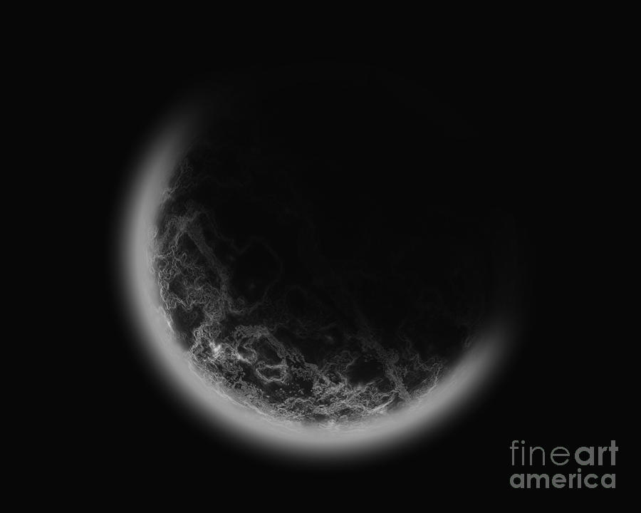 Planet in black space Digital Art by Rattanapon Muanpimthong | Fine Art ...