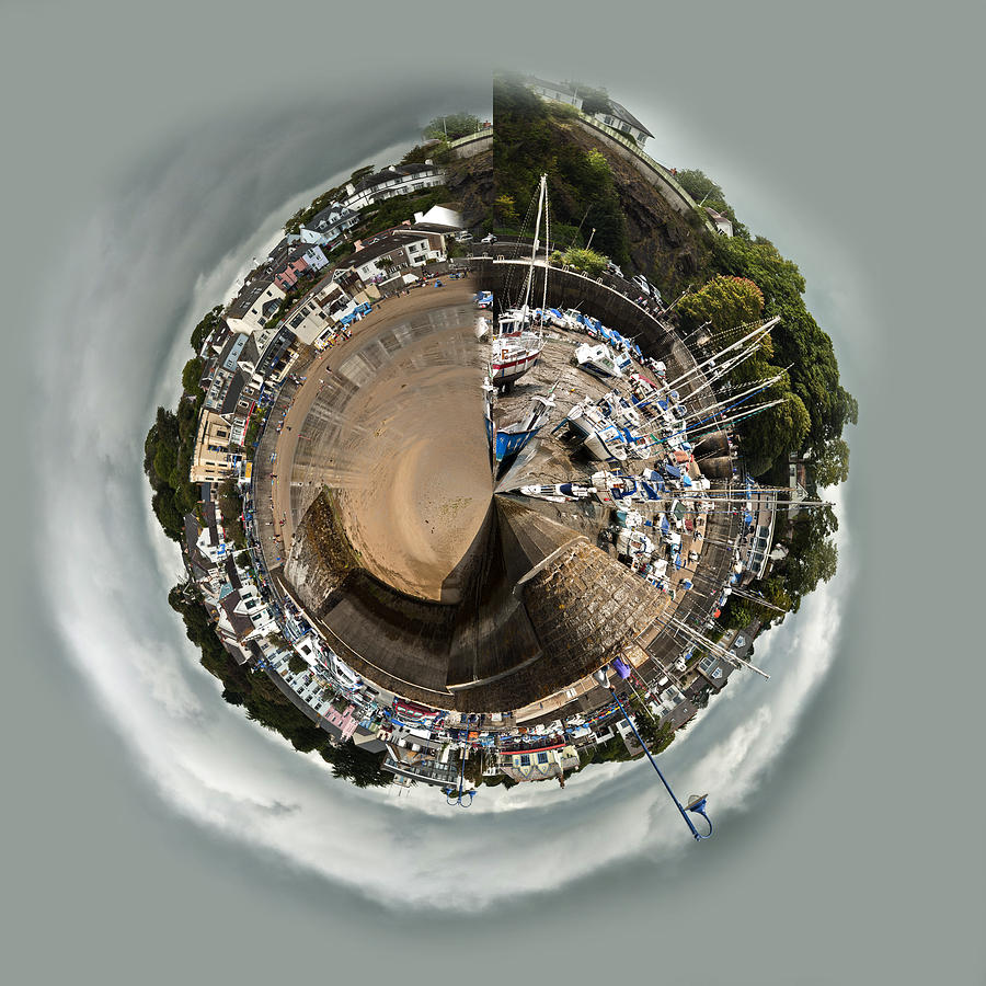 Planet Saundersfoot Harbour Photograph by Steve Purnell