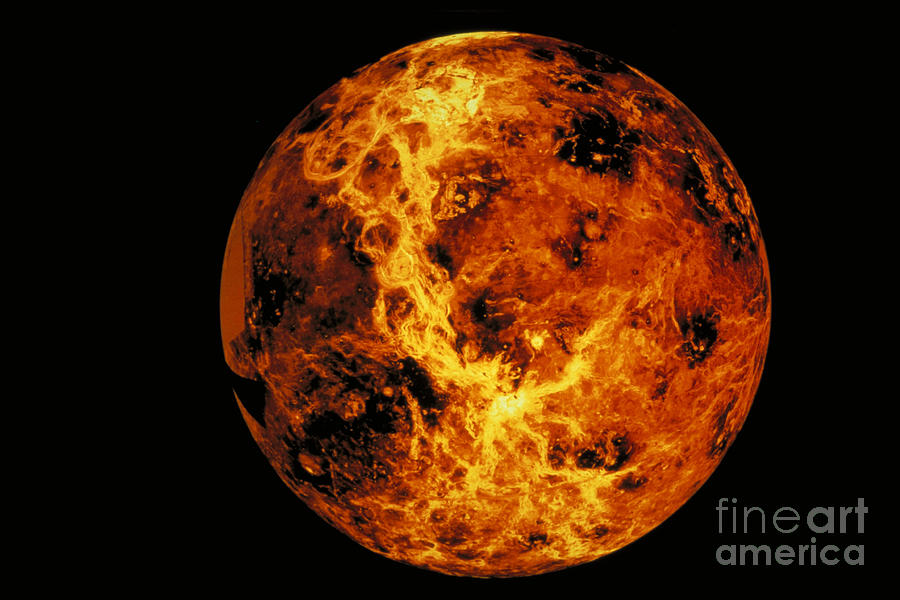 venus from nasa with white background